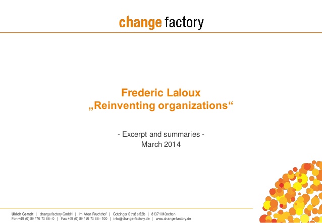 Reinventing organizations by frederic lal…
